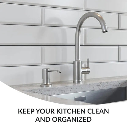 Soap Dispenser for Kitchen Sink Brushed Nickel Stainless Steel Countertop💧