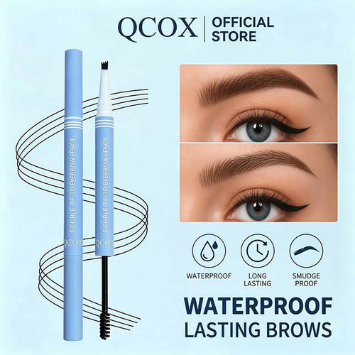 2-in-1 Waterproof Micro-Fork Eyebrow Pen-Tinted Gel Cosmetic🖌️