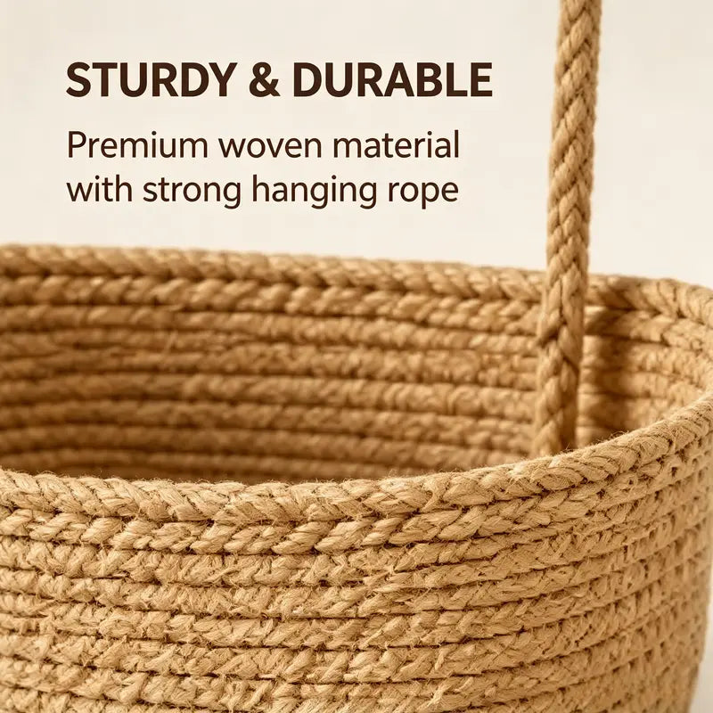 Woven cotton 3-Tier Over the Door Basket🧺