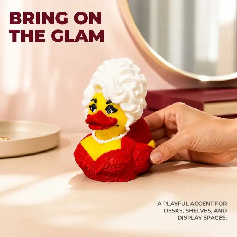 Dolly Duck - 3D Printed Collectible, Cute Desk & Car Decor🦆