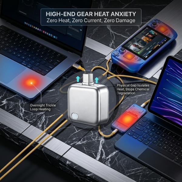 140W Smart Auto-Shutoff Adapter: Say Goodbye to Cluttered Outlets⚡