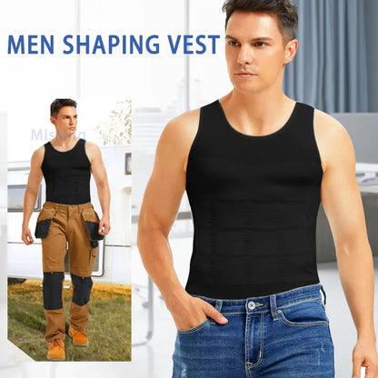 Men Round Neck Compression Tank Top,Men Shaping Vest,Men Sleeveless Shirt Shapewear👕