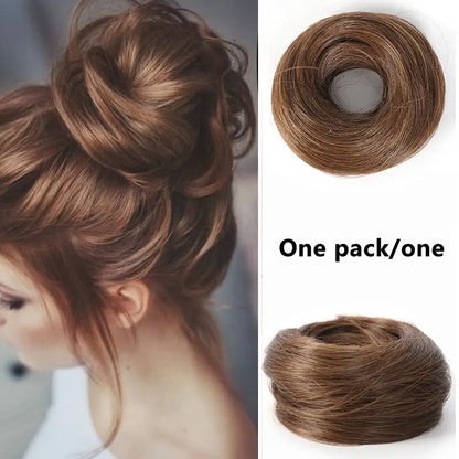 Synthetic Messy Bun Hair Piece for Women, Curly Updo Scrunchie Extension👑 ✨
