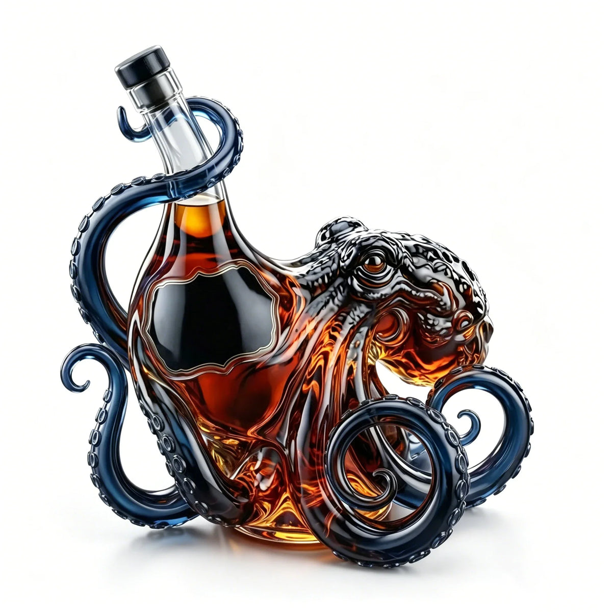 Black SpicedRum 3D SculptedOctopus Collector'sEdition Bottle