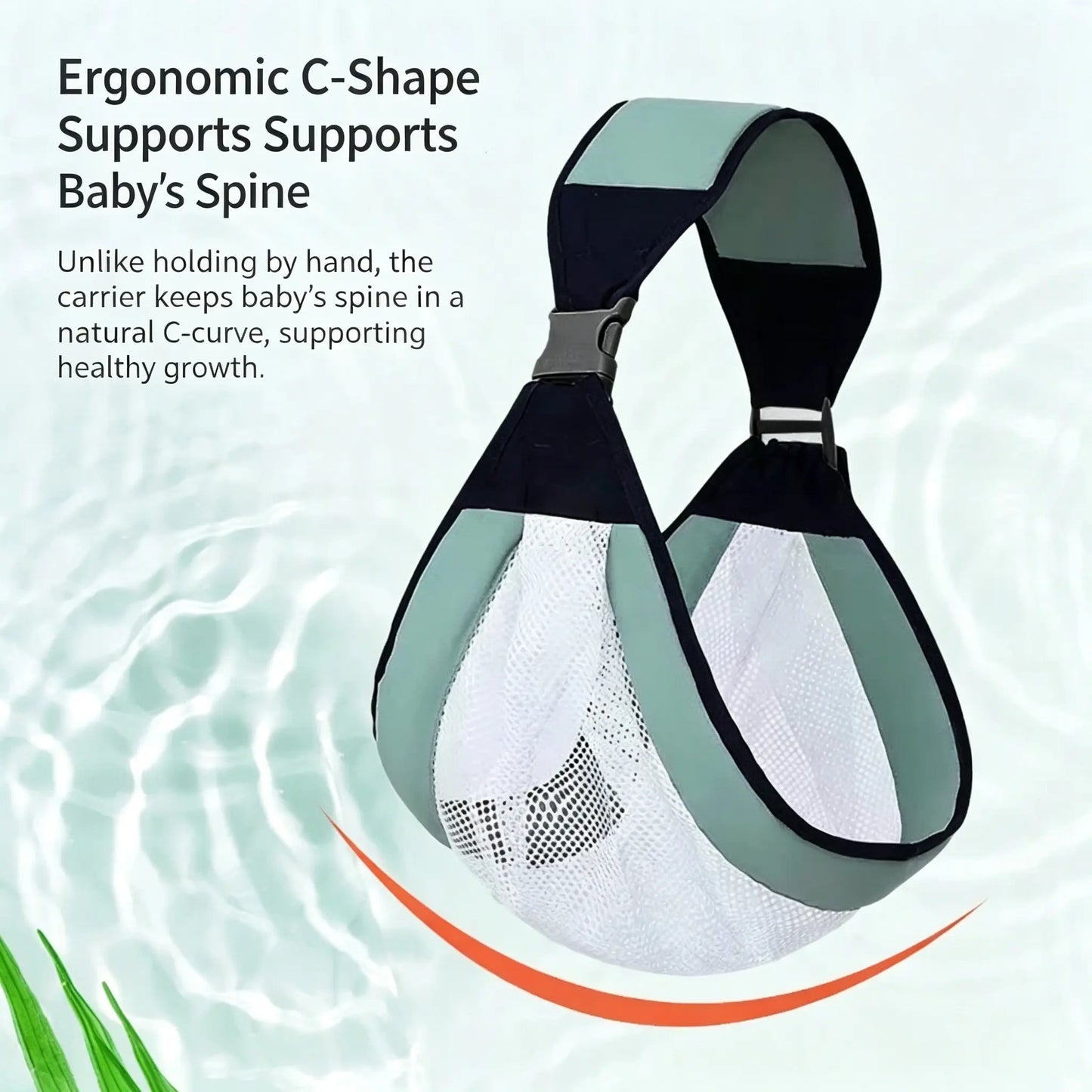 Adjustable single-shoulder portable strap | Lightweight and breathable mesh hip strap🧸