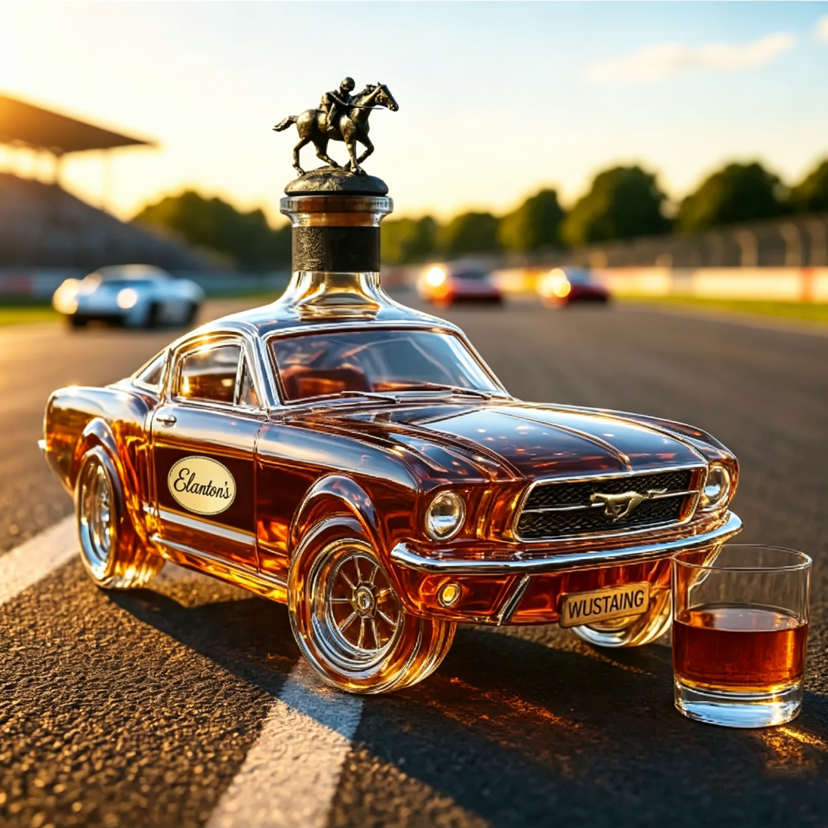 4 Styles Whiskey Decanter, Car Shaped Glass Bottle