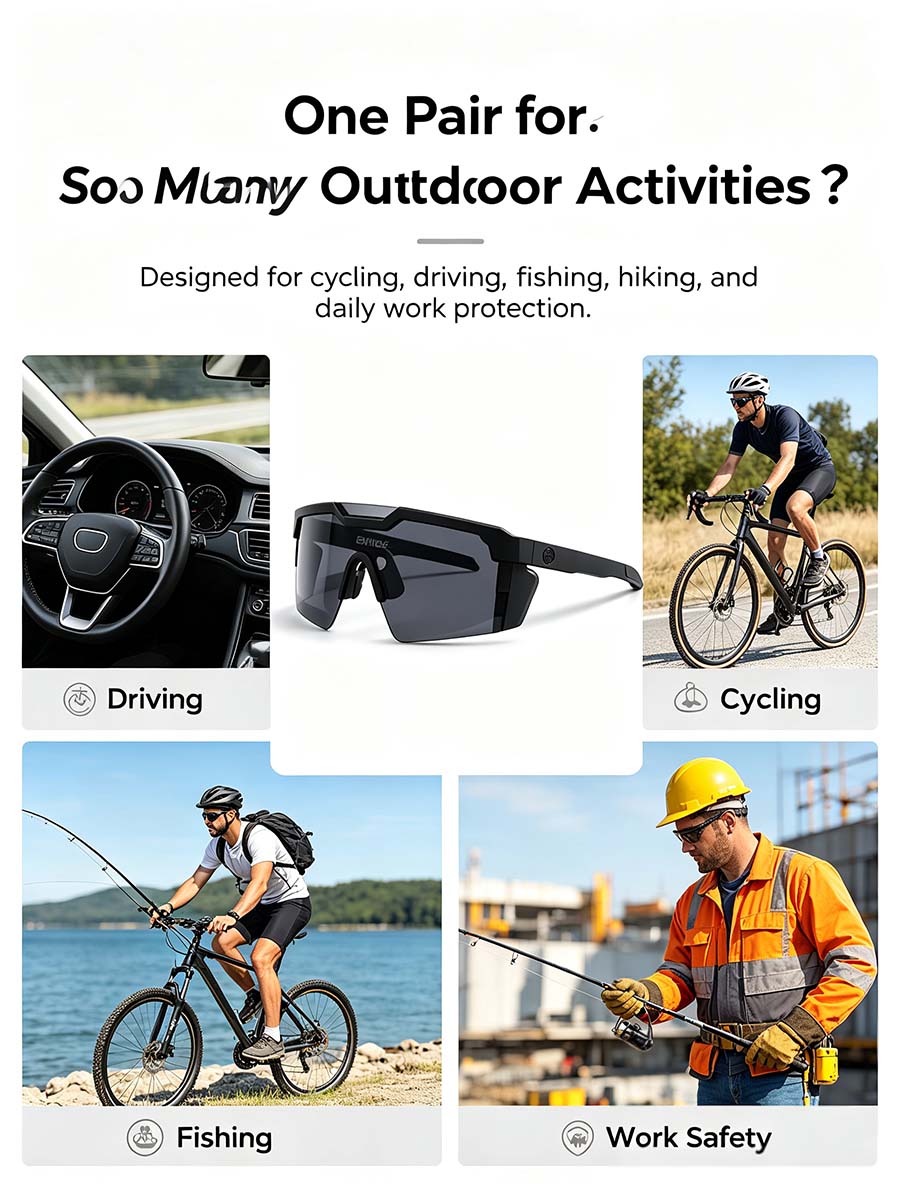 UV400 Photochromic Polarized Safety Glasses🕶️☀️