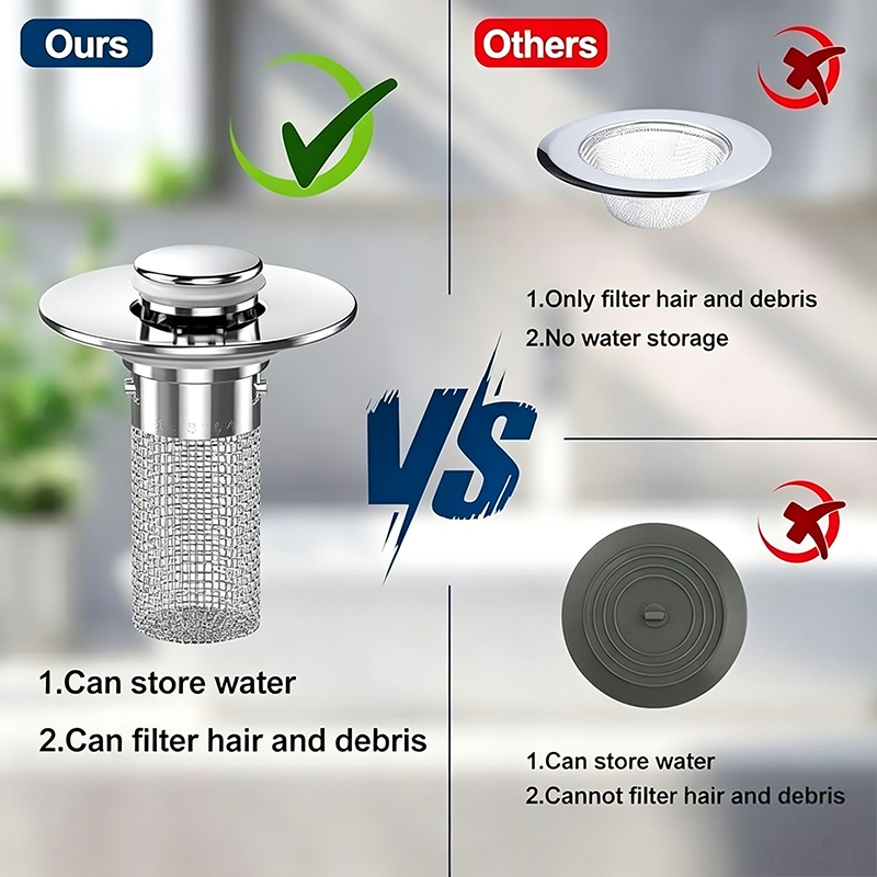Bathroom Sink Drain Strainer, Pop Up Sink Drain Strain, Bathroom Sink Stopper✨