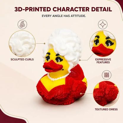 Dolly Duck - 3D Printed Collectible, Cute Desk & Car Decor🦆