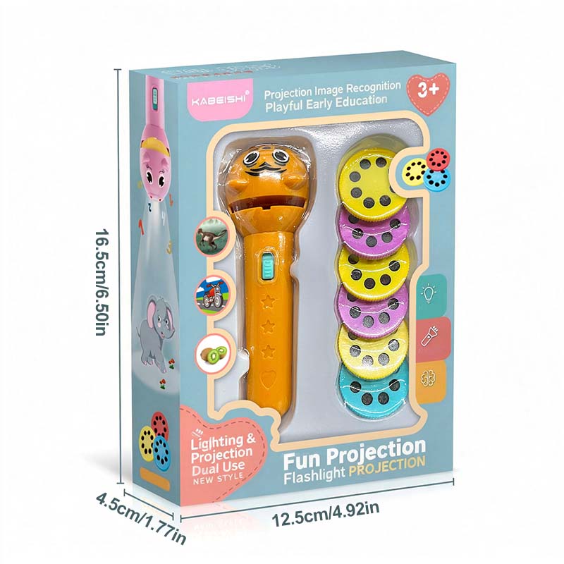 Kids Bedtime Story Projector Flashlight 48 Patterns Educational Toy🔦