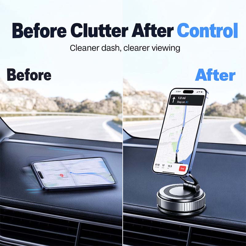 2.0 Foldable Magnetic Car Phone Holder - 20 N52 Magnet🚗