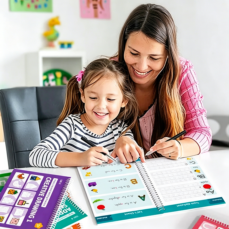 Kids Reusable Writing Workbook, Early Learning Gift🖍️