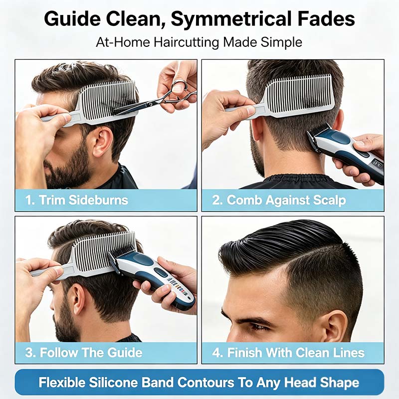 Unisex 4-Piece Hair Cutting Guide Kit - Professional Barber Haircare Equipment✂️