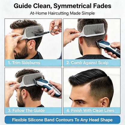 Unisex 4-Piece Hair Cutting Guide Kit - Professional Barber Haircare Equipment✂️