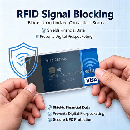 Anti-Spy Privacy Card Sleeve, Protective Card Holder with Privacy Film💳