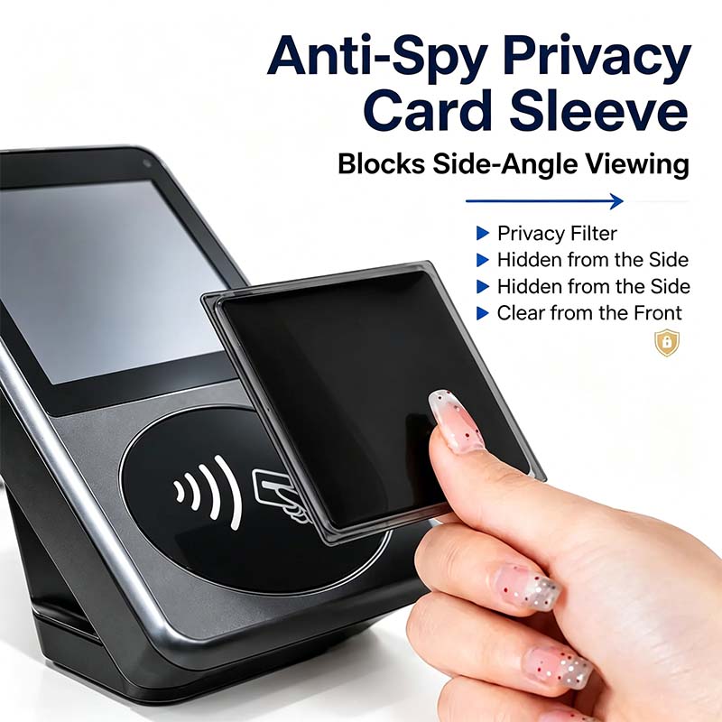 Anti-Spy Privacy Card Sleeve, Protective Card Holder with Privacy Film💳