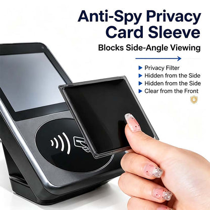 Anti-Spy Privacy Card Sleeve, Protective Card Holder with Privacy Film💳