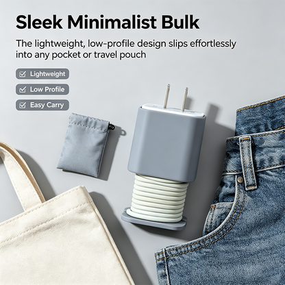 2 in 1 Silicone Charger Protector with Cord Wrap, iPhone Silicone Power Adapter Case🔌