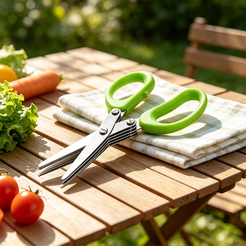 Stainless Steel 5 Blades Scallion Cutter Scissors✂️