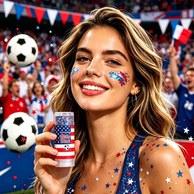 🇺🇸4th of July Red White & Blue Glitter Stick✨