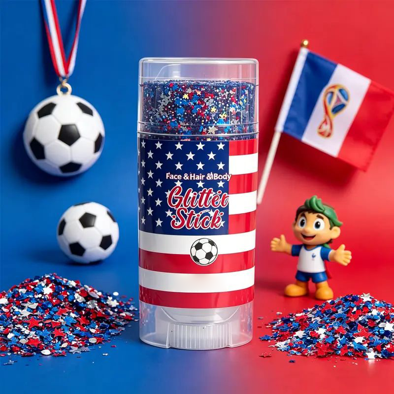 🇺🇸4th of July Red White & Blue Glitter Stick✨