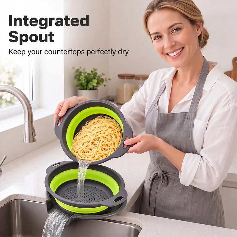 Colanders 3-Pack Sturdy Kitchen Strainer Set🥗