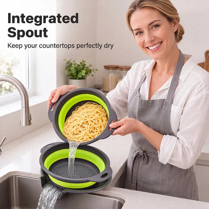 Colanders 3-Pack Sturdy Kitchen Strainer Set🥗