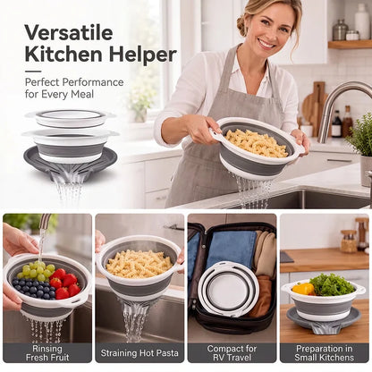 Colanders 3-Pack Sturdy Kitchen Strainer Set🥗