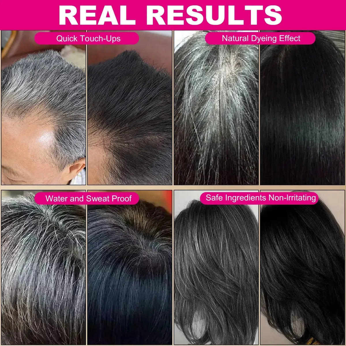 Disposable Hair Dye Stick, Covers Gray Hair, Waterproof and Sweatproof💇