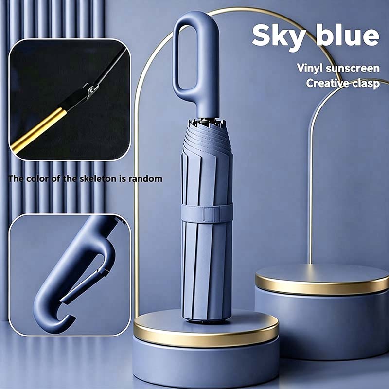 Automatic Folding Umbrella,Portable Rain Umbrella with Loop Buckle☂️