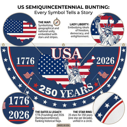 USA 250 Years Celebration Hanging Flag🎊