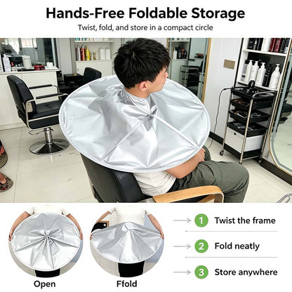 2026 New Diy Hair Cutting Cloak Umbrella Cape Professional Salon Cape 💇‍♂️