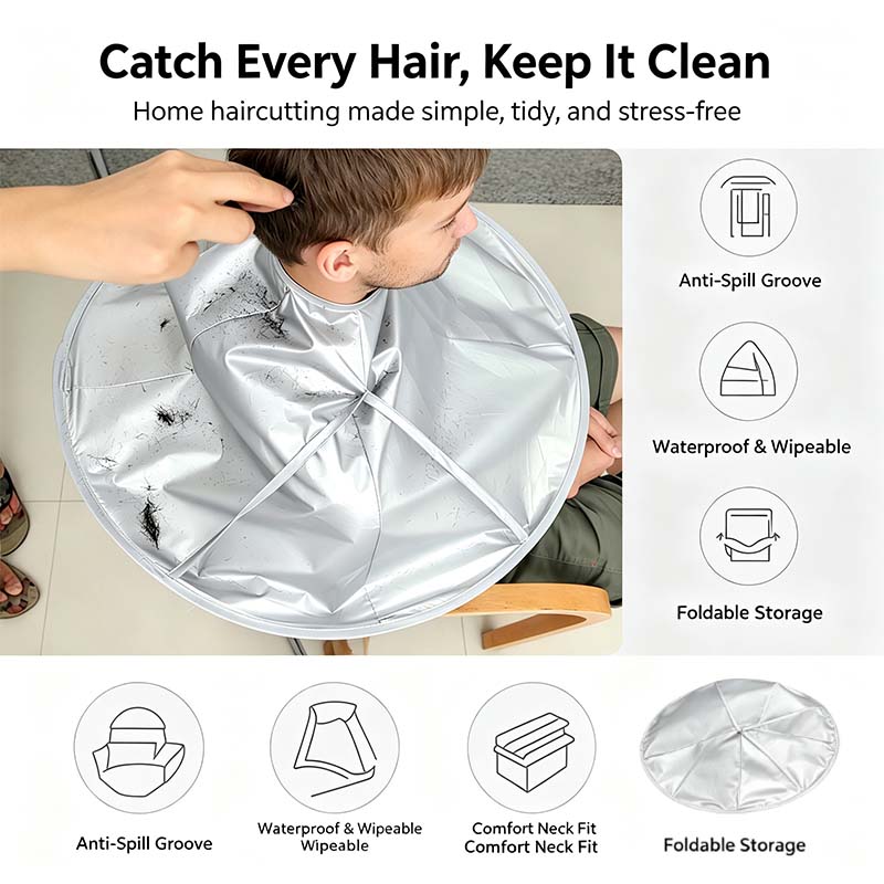 2026 New Diy Hair Cutting Cloak Umbrella Cape Professional Salon Cape 💇‍♂️