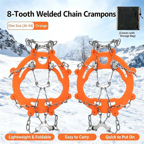 Ice Cleats for Shoes and Boots, Lightweight Crampons Anti-Slip Traction Snow Grips👢