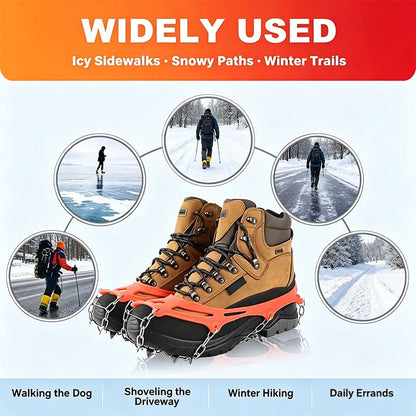 Ice Cleats for Shoes and Boots, Lightweight Crampons Anti-Slip Traction Snow Grips👢