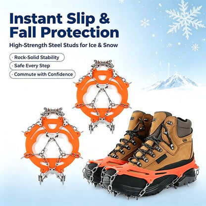 Ice Cleats for Shoes and Boots, Lightweight Crampons Anti-Slip Traction Snow Grips👢