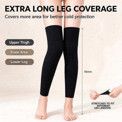 Long Knee Pads for Men and Women, One Size with Thick Wool Lining 🦵