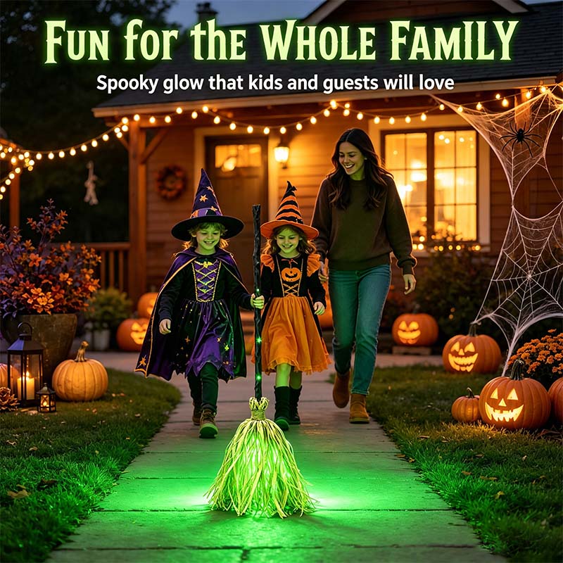 🎃Halloween Sale🎃Animated Witch Broom – Lights, Music & Motion – The Life of the Party