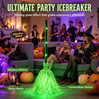 🎃Halloween Sale🎃Animated Witch Broom – Lights, Music & Motion – The Life of the Party