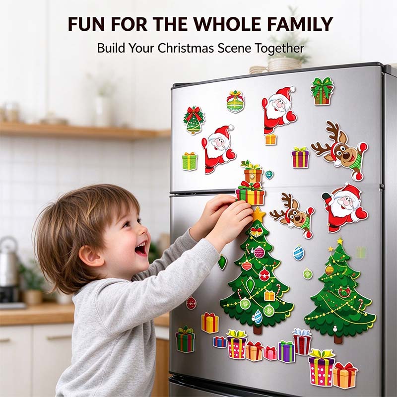 Christmas Refrigerator Magnets, Christmas Tree Magnets for Fridge Stickers Decoration 🎄