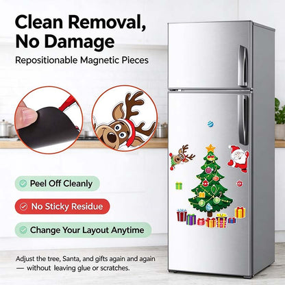 Christmas Refrigerator Magnets, Christmas Tree Magnets for Fridge Stickers Decoration 🎄