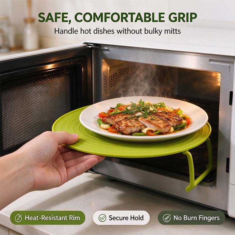 Microwave Multipurpose 4 in 1 Tray Stand Rack Splatter Guard Carry Tray Stacking Shelf 🍲