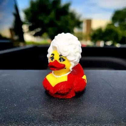 Dolly Duck - 3D Printed Collectible, Cute Desk & Car Decor🦆