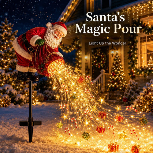 🎅 Santa’s Magic Pour – Flowing LED Christmas Garden Light 🎁