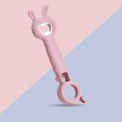 4‑in‑1 Multi‑Function Bottle & Jar Opener, Bunny‑Shaped Kitchen Opener Tool with Bottle Opener 🐰🍾