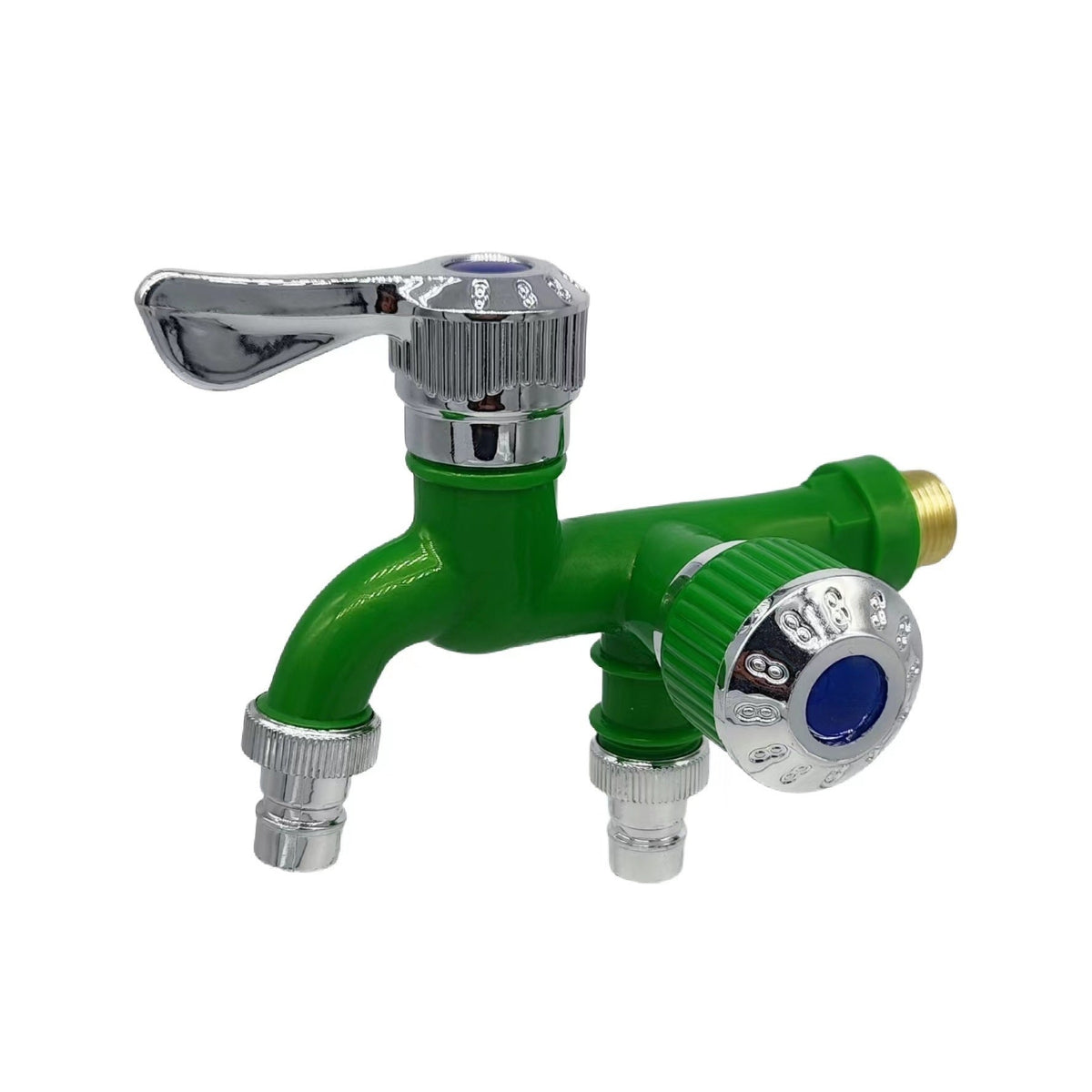 Dual Outlet Washing Machine Plastic Faucet, 1 In 2 Out Water Plastic Tap🚰