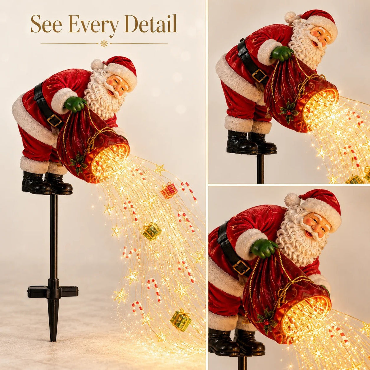 🎅 Santa’s Magic Pour – Flowing LED Christmas Garden Light 🎁