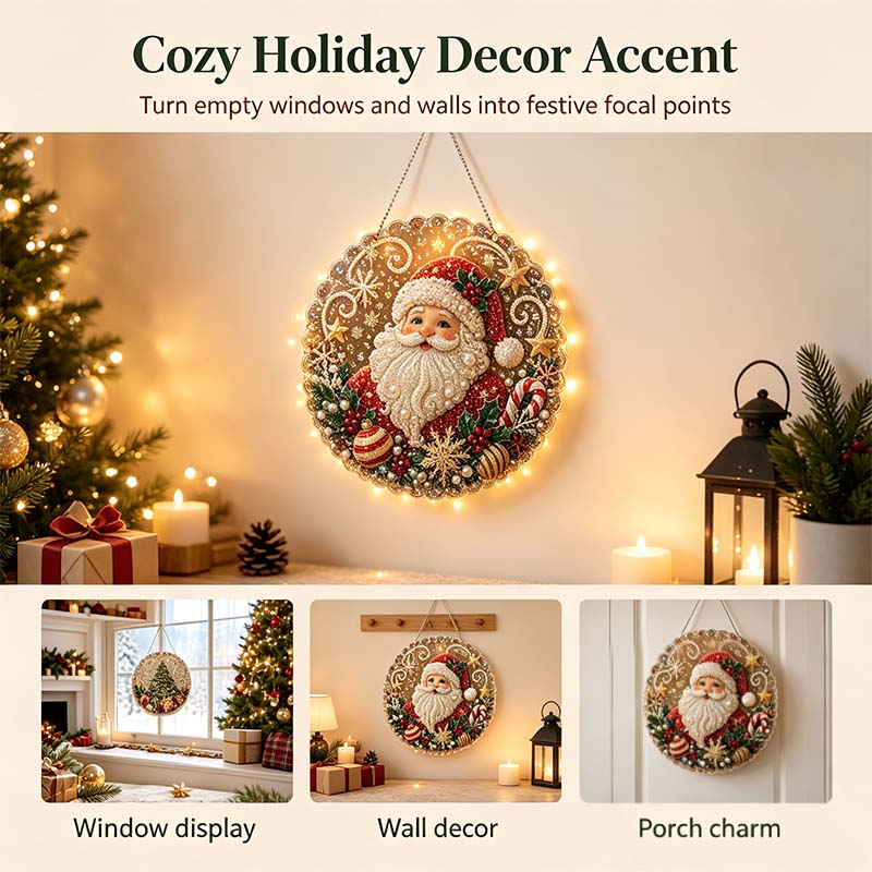 Christmas Pearl Diamond Painting Suncatcher Craft Kit (8in), DIY Crafting Set🎄