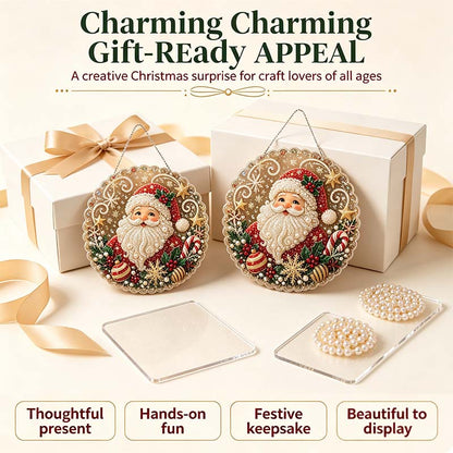 Christmas Pearl Diamond Painting Suncatcher Craft Kit (8in), DIY Crafting Set🎄