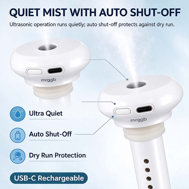 Mini USB Cool Mist Portable Donut Humidifier, Unlimited Water Tank Small Desktop Mist Maker 💧